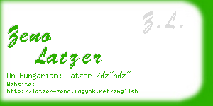 zeno latzer business card